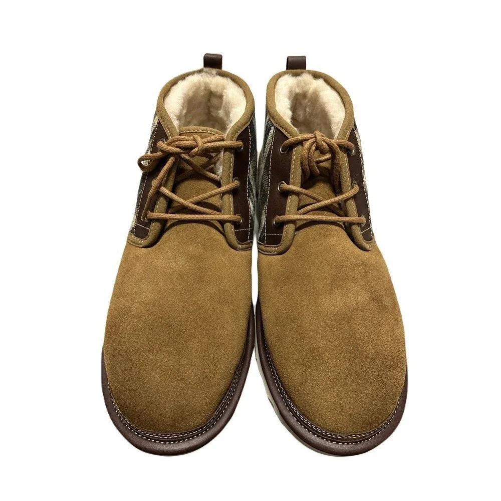 NEW UGG x Pendleton Mens Size 14 Neumal Plaid & Chestnut Shearling Chukka Boot